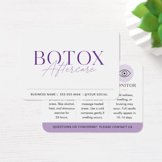 Guía mínima de cuidados posteriores a Botox Purple (Escritorio)