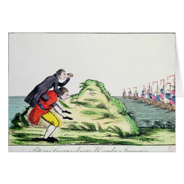 Guillermo Pitt observando la escuadrilla francesa (Anverso (Horizontal))
