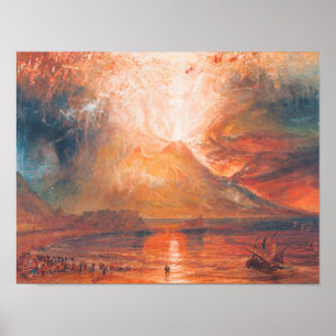 Guillermo Turner Vesuvio en arte del waterscape de