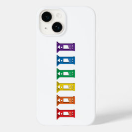 Guillotine de arcoiris kawaii para iPhone 14 Funda