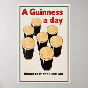 Guinness es bueno para ti impresión de cartel  Joh