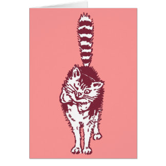 Guiño del gato con la cola rayada espesa