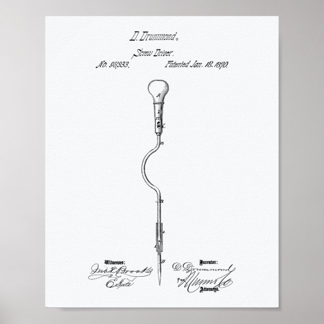 Guión 1870 Papel blanco de arte de patentes (Frente)