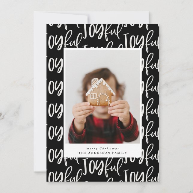 guión alegre una familia de fotos elegante colorid (Anverso)