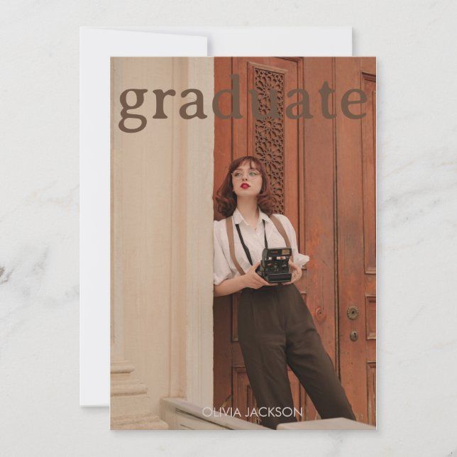 Guion Anuncio de Foto de Graduación (Anverso)