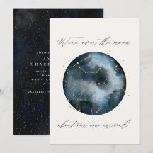 Guión astrológico acuarela estrella lunar celestia