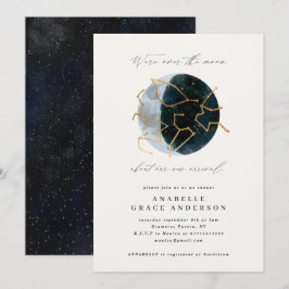 Guión astrologico acuarela luna estrella celestial