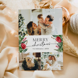 Guión botánico moderno 3 Foto Feliz Navidad