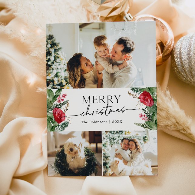 Guión botánico moderno 3 Foto Feliz Navidad (Subido por el creador)