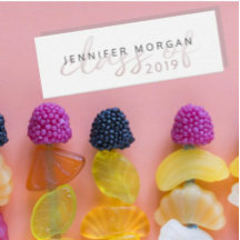 Guión caprichoso de oro Rosa | Tarjeta de nombre d