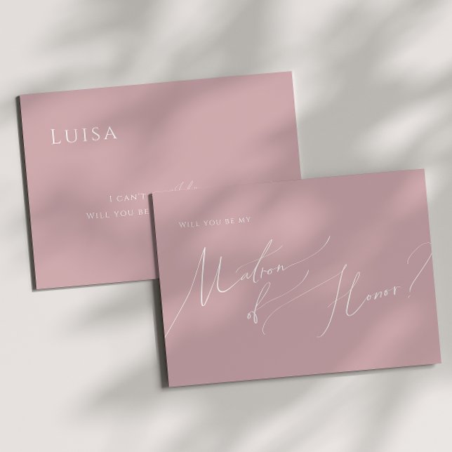 Guión caprichoso | Dusty Rosa Matrón de la tarjeta (Subido por el creador)