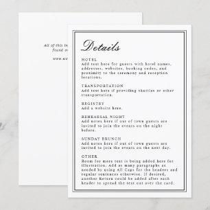 Guión clásico absoluto Invitación en blanco y negr