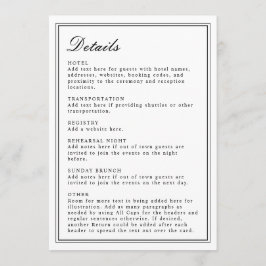 Guión clásico absoluto Invitación en blanco y negr