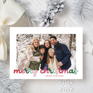 Guión colorido Dos fotos Feliz Navidad