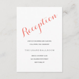 Guión Coral Rosa | Tarjeta de Recepción Adjunta