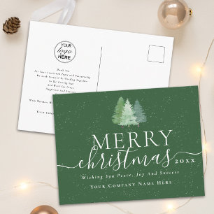 Guión corporativo de Feliz Navidad Logotipo empres