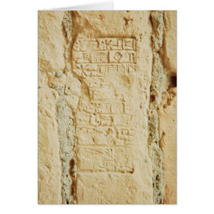 Guión cuneiforme en la pared de un palacio