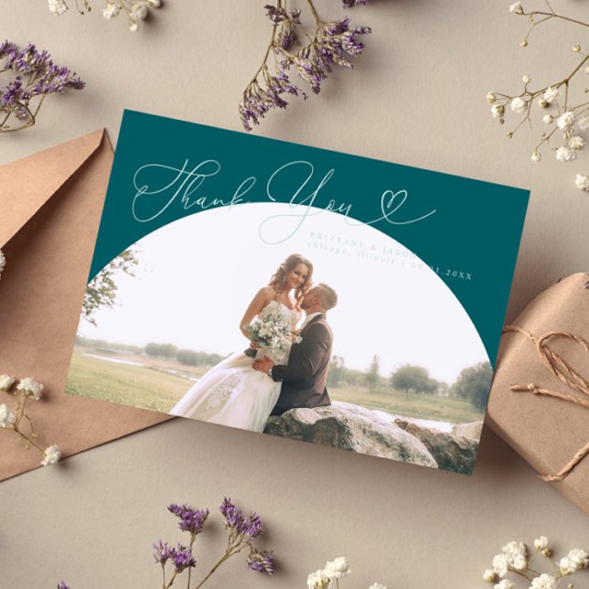 Guión de agradecimiento de boda con arco verde (Subido por el creador)