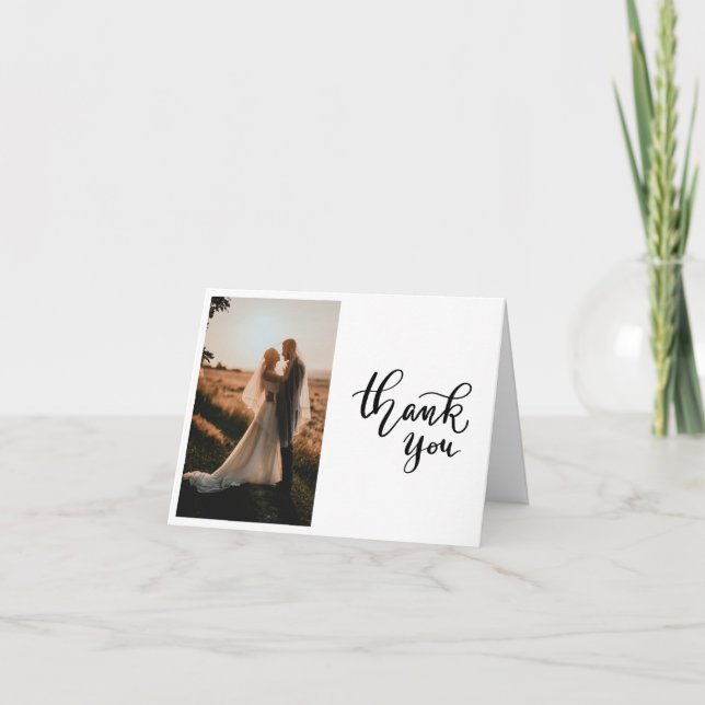Guión de agradecimiento informal para foto de boda (Anverso)