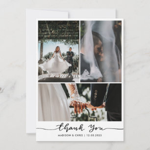 Guión de agradecimiento moderno para foto de boda