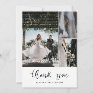 Guión de agradecimiento moderno para foto de boda