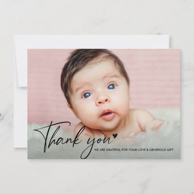 Guión de agradecimiento para baby shower de corazó (Anverso)