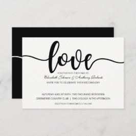 Guión de amor simple | Invitaciones a la boda mode