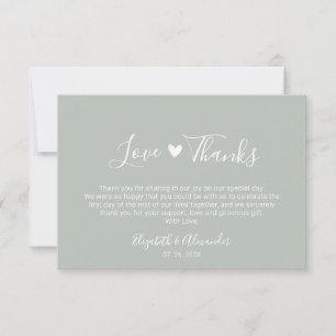 Guión de Amor y Agradecimiento Boda Verde Sage Ter
