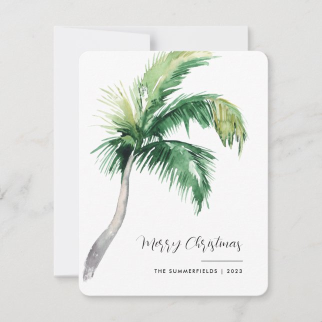 Guión de árbol de palmeras costero de navidad (Anverso)