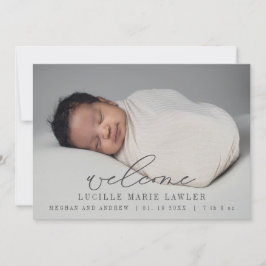 Guión de bienvenida de Invitación de recién nacido