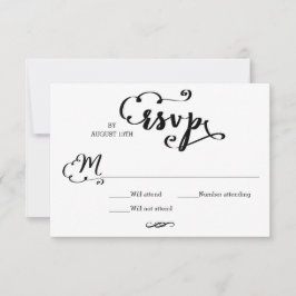 Guion de boda Damask - Tarjeta de RSVP