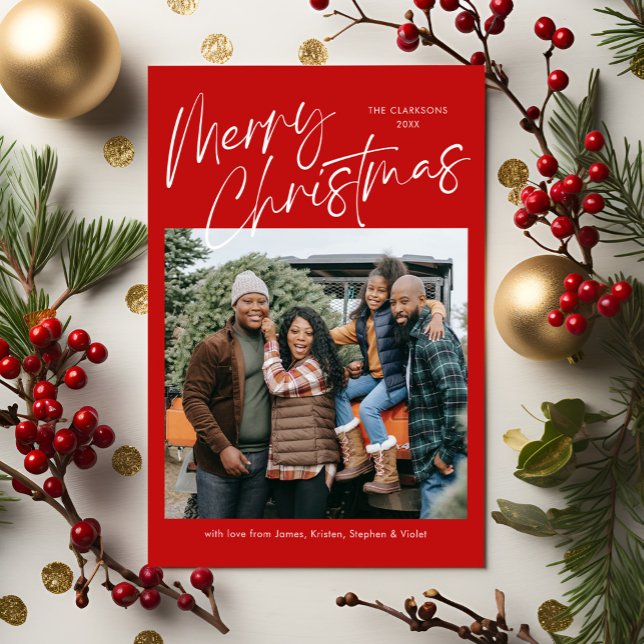 Guión de caligrafía de navidad roja 4 foto (Subido por el creador)