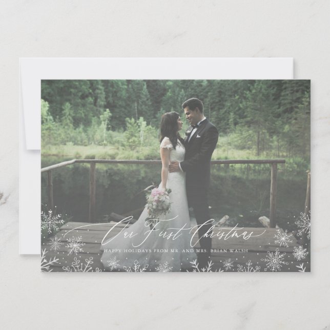 Guión de caligrafía Primera Navidad recién casada (Anverso)