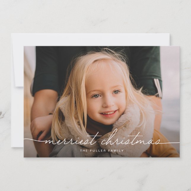 Guión de caligrafía Tres fotos Feliz Navidad (Anverso)