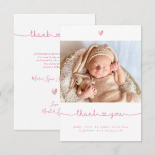 Guión de color DIY agradecimiento Baby Shower