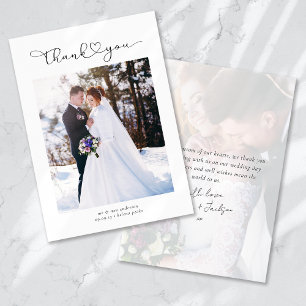 Guión de corazón de agradecimiento Foto de boda