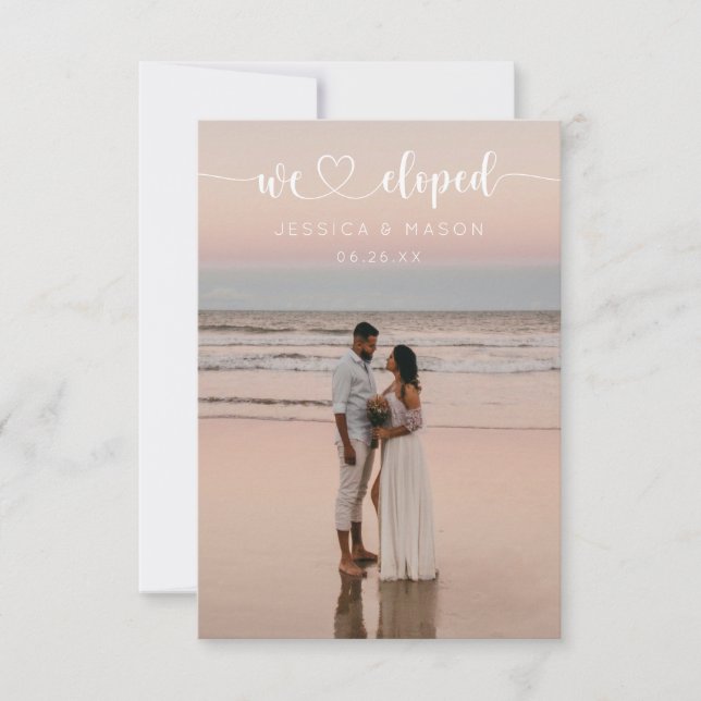 Guión de corazón simple Anuncio de fuga de amor In (Anverso)