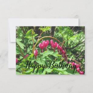 Guión de cumpleaños Corazón sangrante rosado Flor