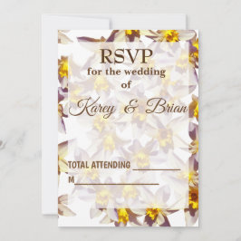 Guión de Daffodils , Elegante tarjeta de foto RSVP