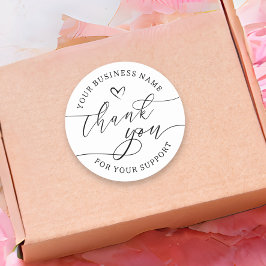 Guión de etiquetas de producto de agradecimiento c