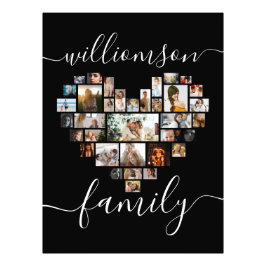 Guión de familia de Collages de fotos en forma de 