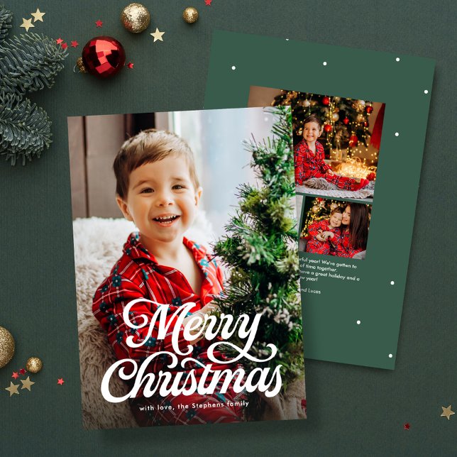 Guión de Feliz Navidad clásico foto verde (Subido por el creador)
