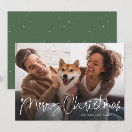 Guión de Feliz Navidad divertido simple una foto