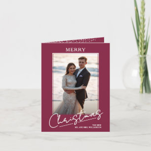 Guión de Feliz Navidad en Foto Doblada de Color Ar