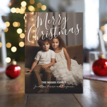Guión de Feliz Navidad escrito a mano y foto compl