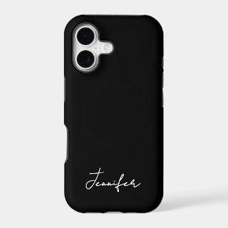 Guión de firma de nombre personalizado negro minim