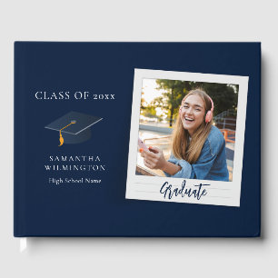 Guión de foto de graduación Libro de invitados de