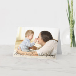 Guión de foto tarjeta de momia simple por primera