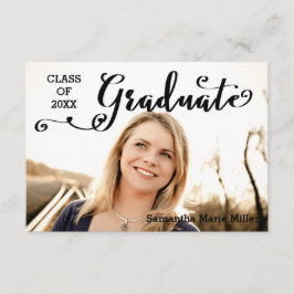 Guión de graduado - Invitación de graduación 3x5