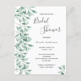 Guión de invitación botánica para la ducha de novi